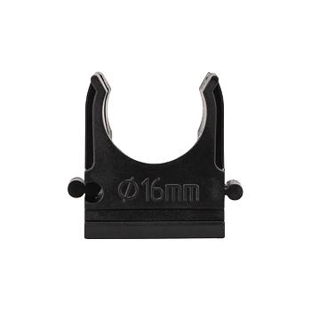 Крепеж-клипса для трубы ø16мм черная (10 шт/уп) REXANT