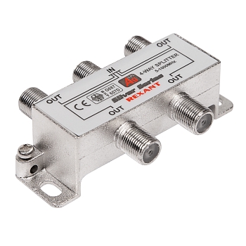 Делитель антенный, (4 TV) + (штекер F, 5 шт), 5-1000 МГц REXANT