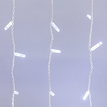 Гирлянда светодиодная Занавес 2х1,5м 300 LED БЕЛЫЙ белый ПВХ IP65 постоянное свечение 230В нужен блок 303-500-1 NEON-NIGHT