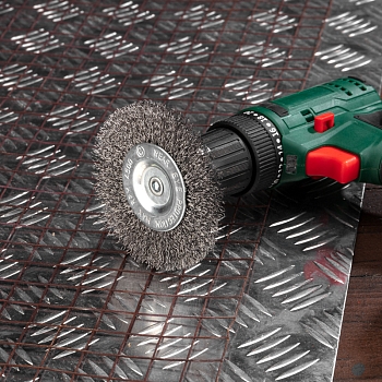 Щетка дисковая для дрели, витая стальная проволока, 100мм KRANZ