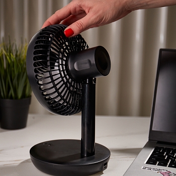 Вентилятор настольный USB, черный, 6Вт