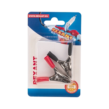 Зажим крокодил, длина 50мм, ток 10A, 2 шт. REXANT