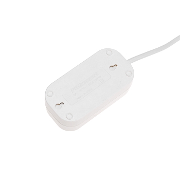 Удлинитель 2 гнезда, 1,5м, 3х0,75мм², с/з, белый PROconnect