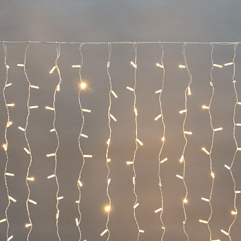 Гирлянда светодиодная Занавес 2х1,5м 300 LED ТЕПЛЫЙ БЕЛЫЙ белый ПВХ IP65 постоянное свечение 230В нужен блок 303-500-1 NEON-NIGHT