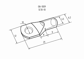 Наконечник кольцевой REXANT НК, ø10 мм, 10 мм², ТМЛ (DIN) 10-10
