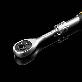 Ключ телескопический трещоточный 1/4, 162-210мм, CrV, двухкомпонентная рукоятка KRANZ