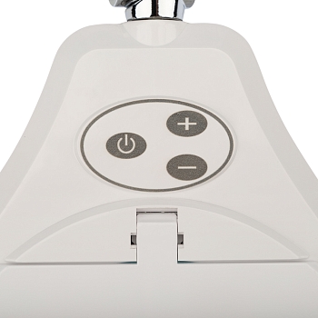 Лупа на струбцине круглая 5D с подсветкой 72 SMD, сенсорный регулятор яркости, ø152мм, белая REXANT