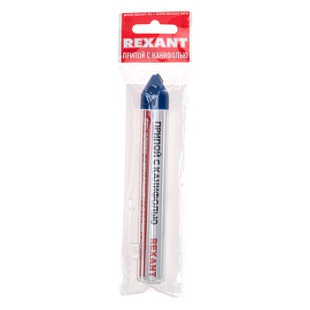 Припой с канифолью, 20г, Ø1мм, (олово 60%, свинец 40%), колба-карандаш REXANT