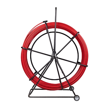 Протяжка кабельная (УЗК в тележке), стеклопруток, d=11,0мм, 50м, красная REXANT