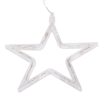 Фигура светодиодная Звездочка на присоске с подвесом, цвет ТЕПЛЫЙ БЕЛЫЙ