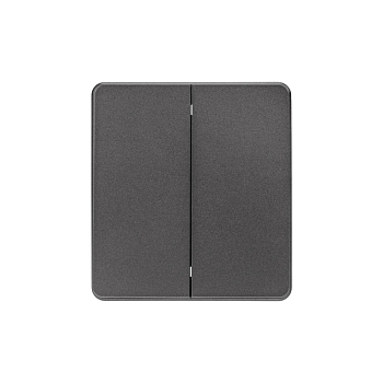 Выключатель ROUND 2 кл для жалюзи возвратный 10А с/у титан KRANZ