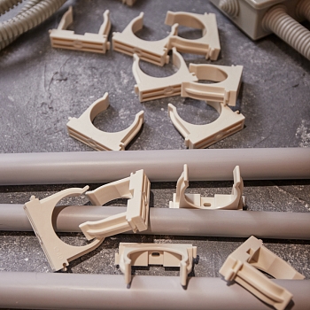 Крепеж-клипса для монтажного пистолета Ø 40 мм, белая (25 шт/уп) REXANT