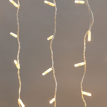 Гирлянда светодиодная Занавес 2х1,5м 300 LED ТЕПЛЫЙ БЕЛЫЙ белый ПВХ IP65 постоянное свечение 230В нужен блок 303-500-1 NEON-NIGHT