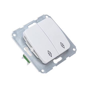 DEA Выключатель (переключатель) 2кл прох. с/у 10А мех. белый KRANZ