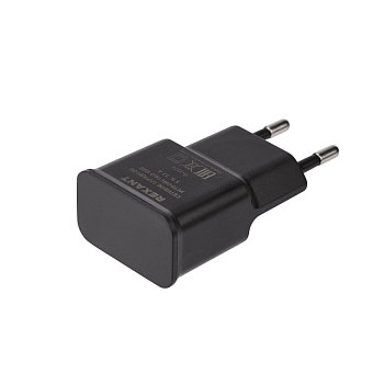 Сетевое зарядное устройство REXANT USB, 5V, 2.1 A, черное