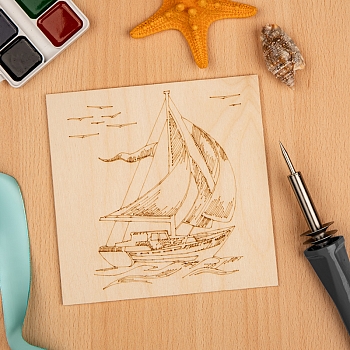 Доска для выжигания «Корабль Парусник», 150х150мм, 1 шт., пакет REXANT