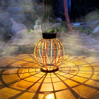 Светильник садовый Бамбук, 29,5см, 3000К, встроенный аккумулятор, солнечная панель, коллекция Бали REXANT