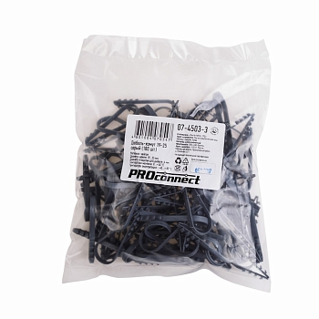 Дюбель-хомут 19-25мм, круглый, серый (100 шт/уп) PROconnect