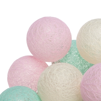 Тайские фонарики Перламутр 3.5 м, 20 LED, прозрачный ПВХ, цвет свечения теплый белый NEON-NIGHT