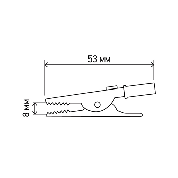 Зажим «Крокодил» 15А 53мм REXANT