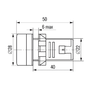 Матрица светодиодная AD22-230 В белая