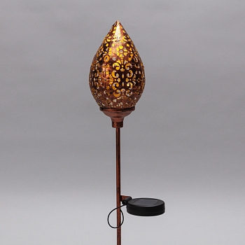 Светильник грунтовый Фатих, 3000К, встроенный аккумулятор, солнечная панель, коллекция Стамбул REXANT