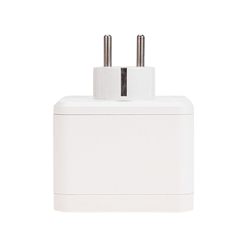 Двойник электрический Куб 16А с/з + 2хUSB-A 2,4А + USB Type-C 3А с ночной подсветкой, белый REXANT