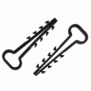 Дюбель-хомут 6-12мм, прямоугольный, черный (100 шт/уп) REXANT