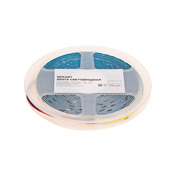 Лента светодиодная 24В, COB 14Вт/м, 512 LED/м, 6500К, 8мм, 5м, IP20 REXANT