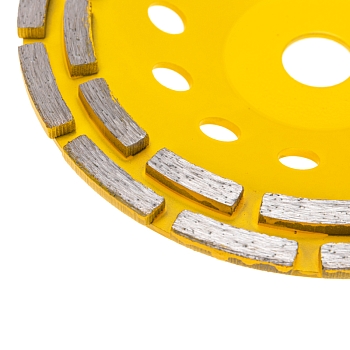 Чашка алмазная шлифовальная, двухрядная, 180х22,2мм KRANZ