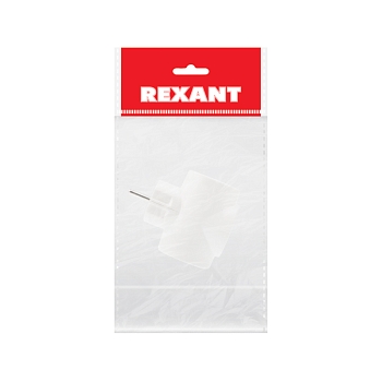 Тройник электрический 6A б/з белый 220 В REXANT Индивидуальный пакет