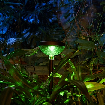 Светильник грунтовый Таянг, 3000К/RGB, встроенный аккумулятор, солнечная панель, коллекция Пекин REXANT