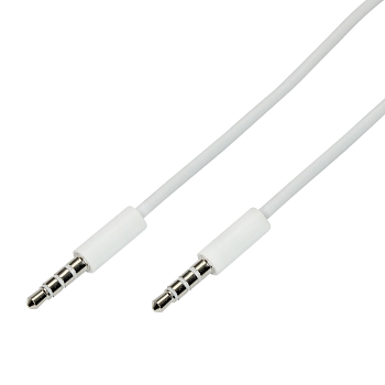 Аудиокабель AUX 3,5мм, 0,5м, белый REXANT