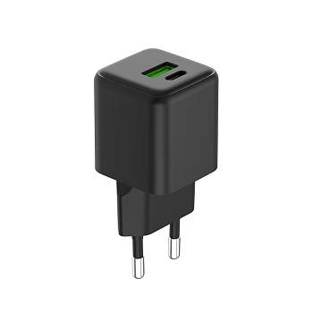 Сетевое зарядное устройство с двумя портами USB-A и Type-C, 20Вт GaN REXANT