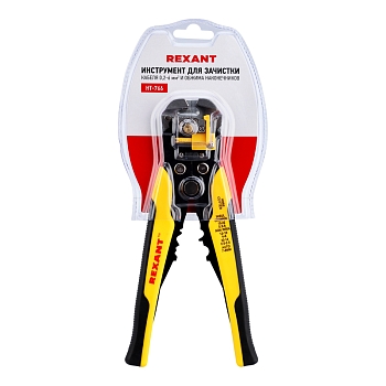 Инструмент HT-766 для зачистки кабеля 0,2-6,0мм² и обжима наконечников REXANT