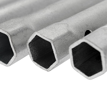 Набор ключей-трубок торцевых 6х22мм, вороток, оцинкованные, 10 шт REXANT