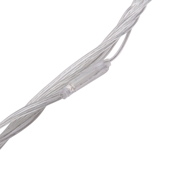 Гирлянда светодиодная Занавес 2х9м 480 LED БЕЛЫЙ прозрачный ПВХ IP65 эффект водопада 24В не соединяется трансформатор в комплекте NEON-NIGHT