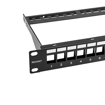 Панель коммутационная наборная 19", 1U, 24 порта, UTP REXANT PRO