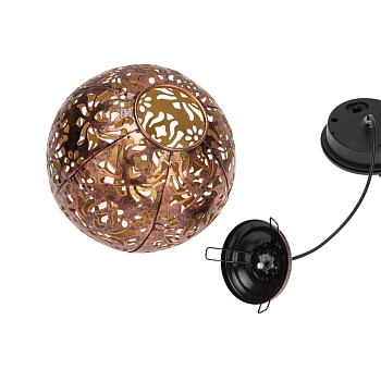 Светильник подвесной Галата, 3000К, встроенный аккумулятор, солнечная панель, коллекция Стамбул REXANT