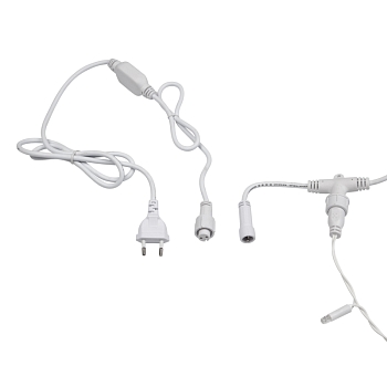 Гирлянда светодиодная Занавес 2х3м 600 LED СИНИЙ белый ПВХ IP65 эффект мерцания 230В  нужен блок 303-500-1 NEON-NIGHT