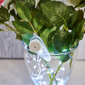 Гирлянда светодиодная Роса с прищепкой 3м, 30LED, БЕЛЫЙ, IP20, 2хCR2032 в комплекте NEON-NIGHT