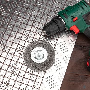 Щетка дисковая для дрели, витая стальная проволока, 100мм KRANZ