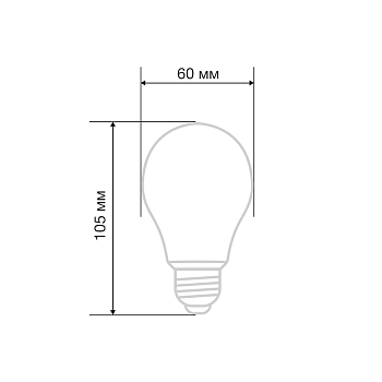Лампа филаментная Груша A60 7,5Вт 750Лм 4000K E27 прозрачная колба REXANT