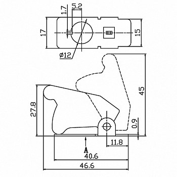 Защитная крышка для тумблеров типа KN и ASW красная (SAC-01) REXANT