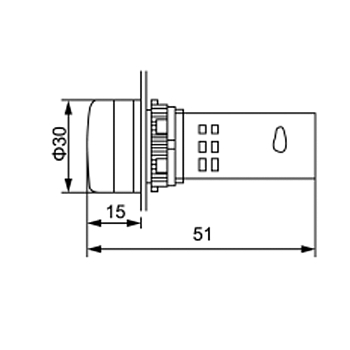 Индикатор значения напряжения красный VD22 70-500 В