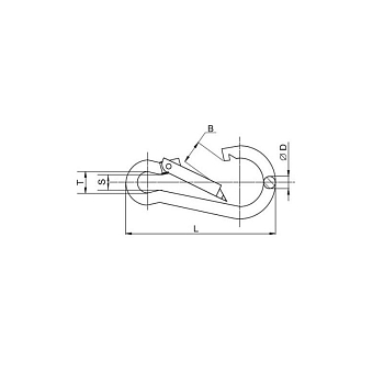 Карабин пожарный DIN 5299С, 6,0мм REXANT