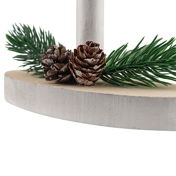 Деревянная фигурка с подсветкой Елка на подставке 14,5х5х30 см