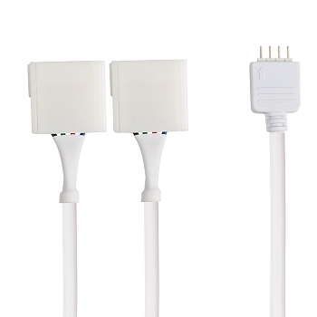 Коннектор соединительный (2 разъема) для RGB светодиодных лент с влагозащитой шириной 10 мм и контроллеров, длина 30 см LAMPER