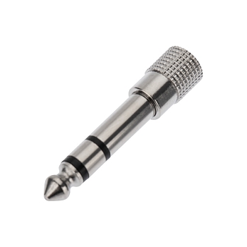 Переходник 6,3мм стерео штекер - 3.5мм стерео гнездо, металл REXANT