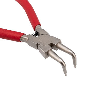 Щипцы для стопорных колец загнутый сжим 160мм, обливные рукоятки REXANT